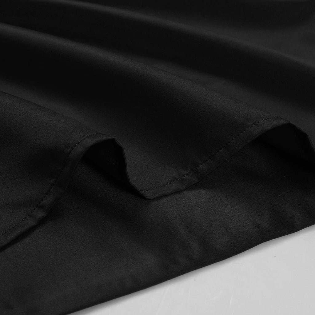 uxcell Body Pillow Cover 20x60 Inch Black Silky Satin Body Pillowcases for Hair and Skin Luxury Cooling Soft Smooth Washable