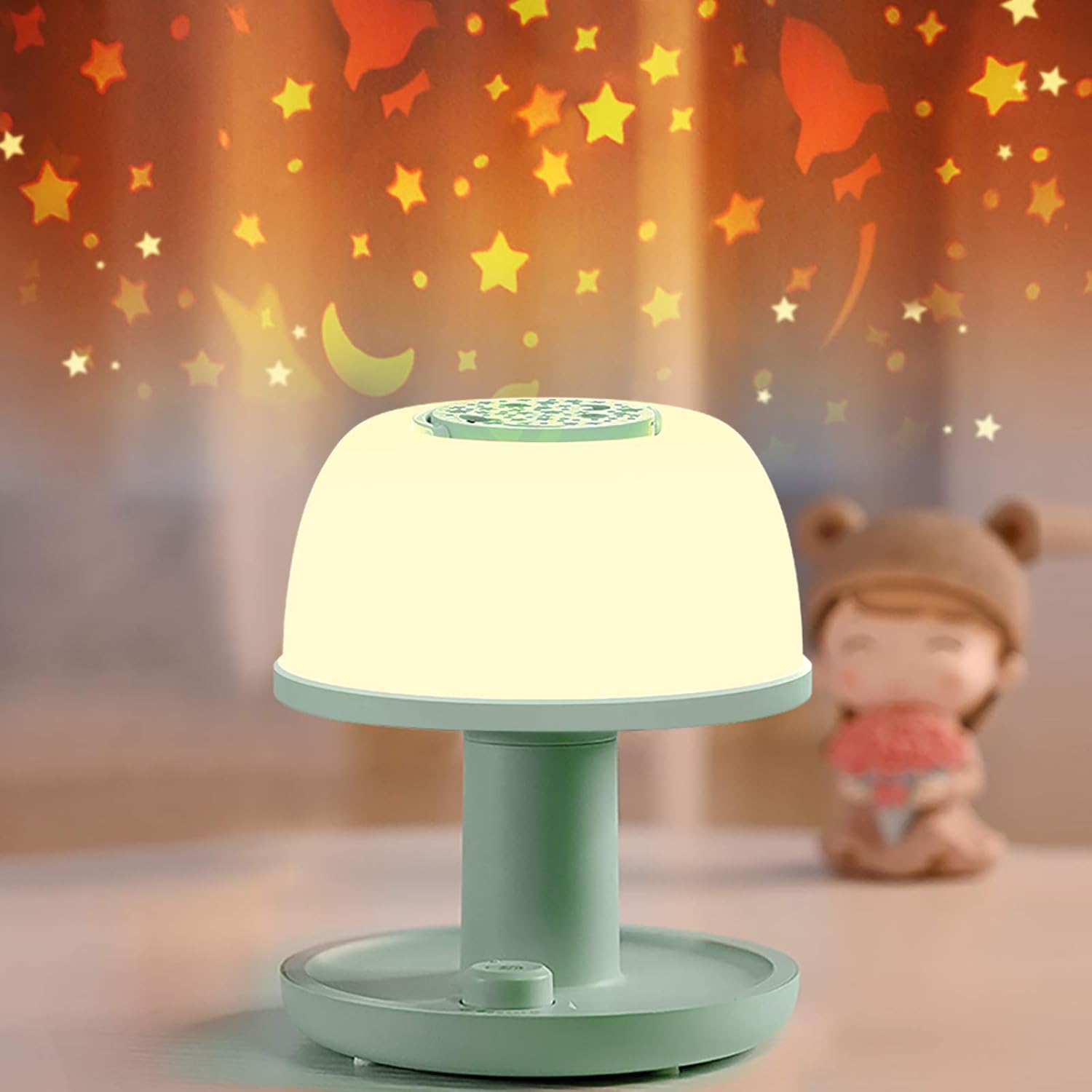 LICKLIP Toddler Night Light Lamp, Dimmable LED Bedside Lamp with Star Projector, Kids Night Lights with Timer Design & Color Changing…