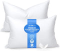 Feather Pillows Queen Size Set of 2 - Goose Down Hotel Bed Pillow for Sleeping, Soft 600 Thread Count Cotton Cover, Fluffy Support…
