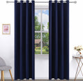 Pickluc Deep Navy Blackout Curtains 108 Inch Length 2 Panel Set, Solid Grommet Drapes for Bedroom or Living Room, Light Blocking and Therma…