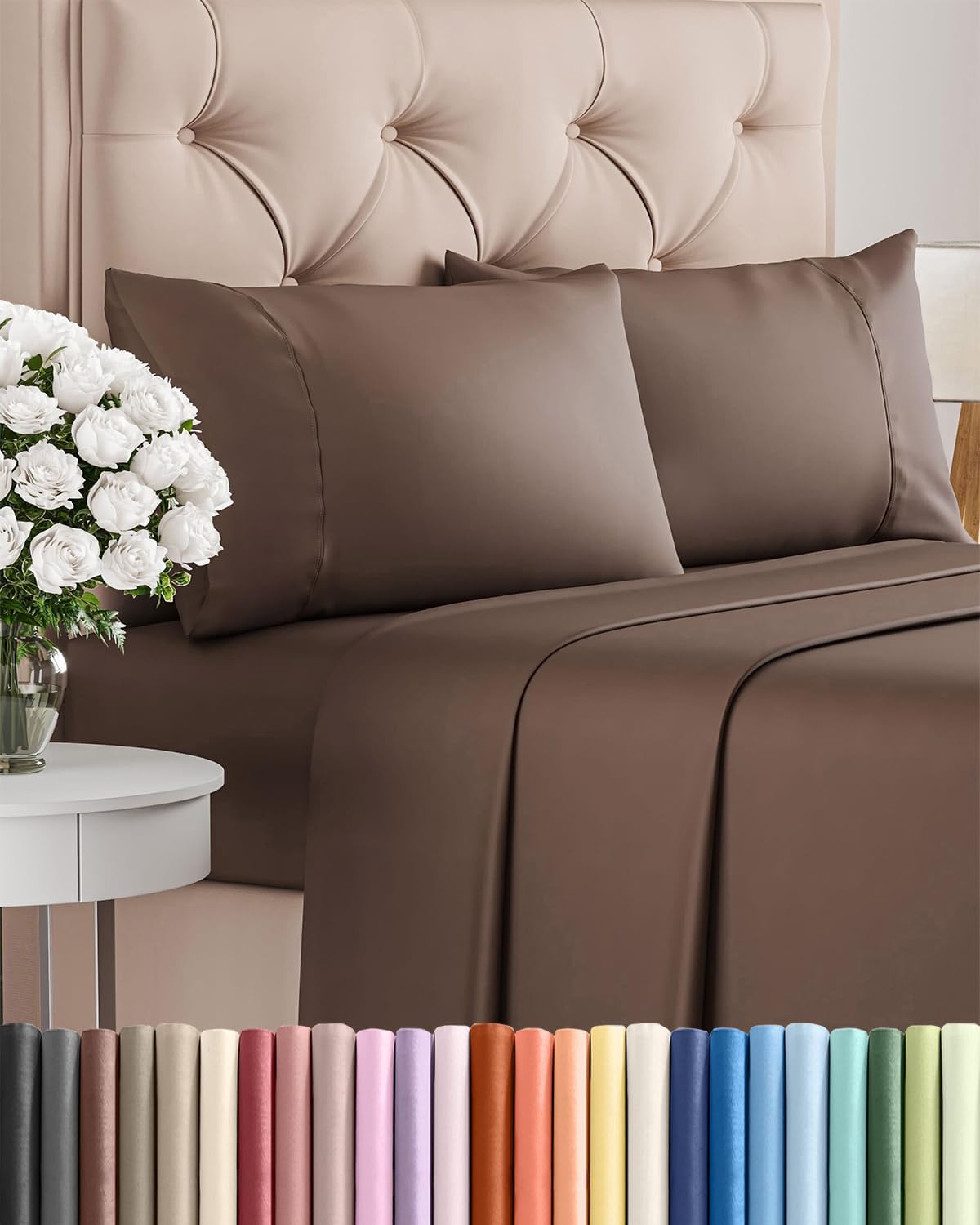 Twin 4 Piece Sheet Set - Comfy, Breathable & Cooling - Soft Hotel Luxury Bedding for Women, Men, Kids, Teens & Children - 1 Flat & 1…