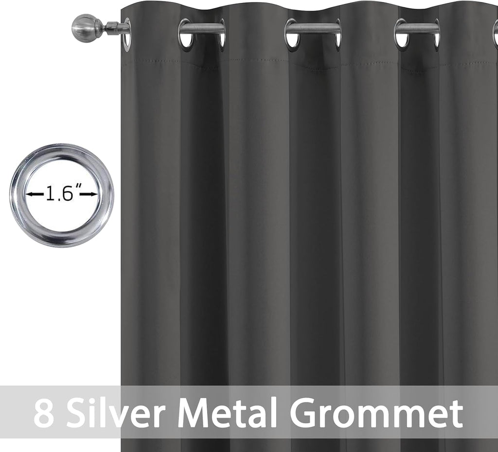 Yakamok 108 Inch Long Blackout Curtains for Bedroom, Thermal Insulated Room Darkening Curtains, Light Blocking Blackout Drapes for Living…