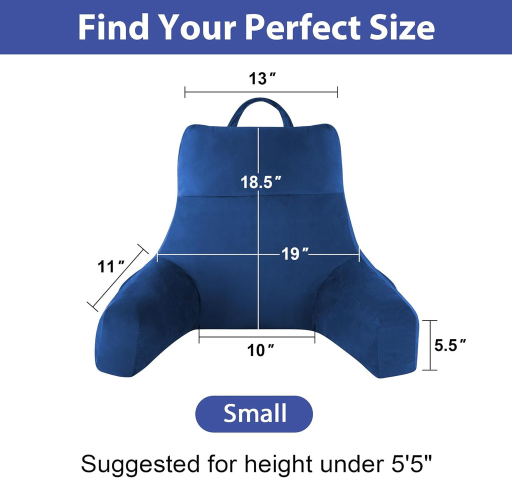 Ipynbap Back Pillow for Bed Sitting up, Reading Pillow for Sitting in Bed Adult, Back Support Pillow, Memory Foam Sit up Lounge Backrest Pi…
