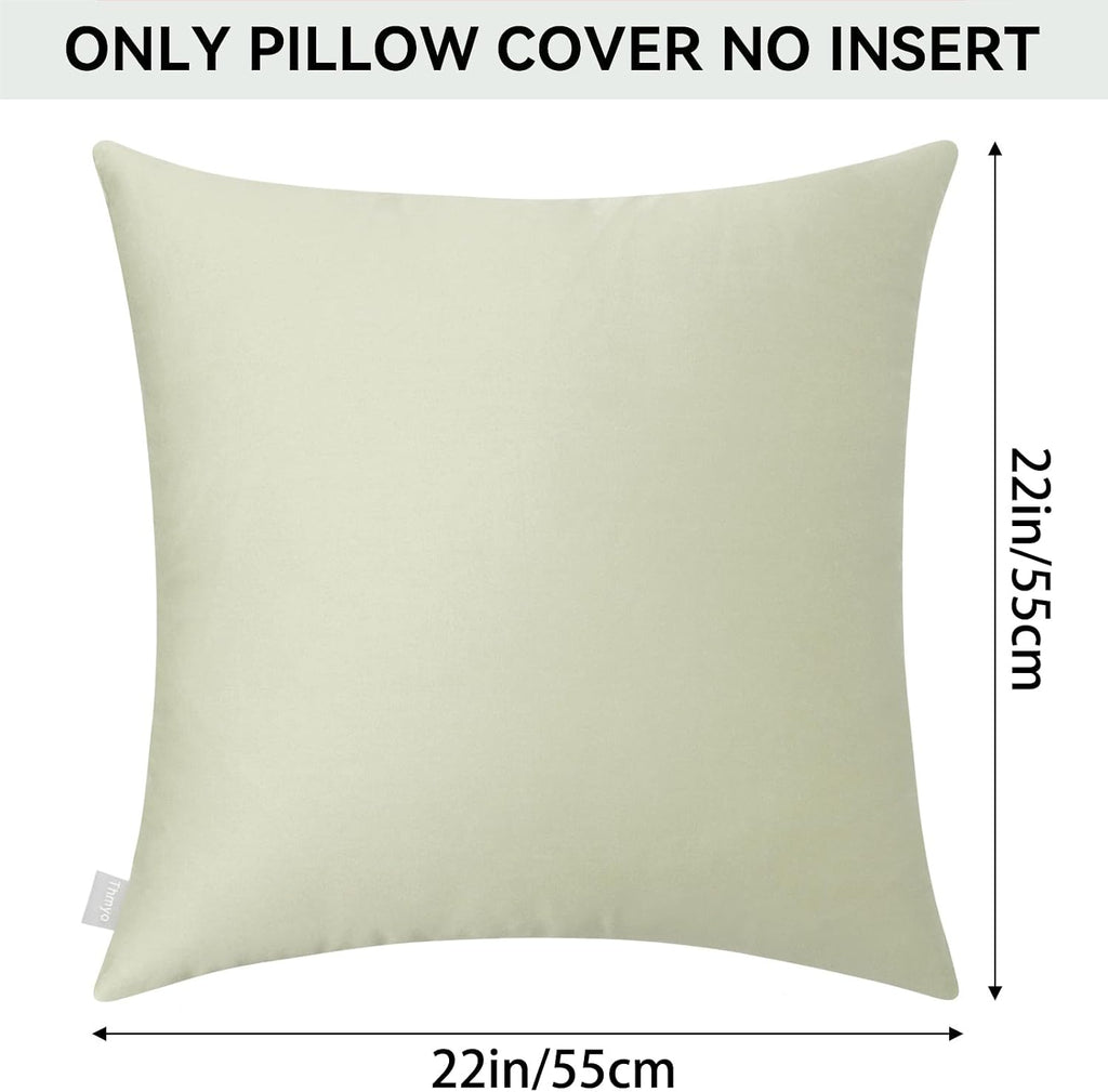 Thmyo 4-Pack 100% Cotton Comfortable Solid Decorative Throw Pillow Case Square Cushion Cover Pillowcase Sublimation Blank Pillow Covers DIY…