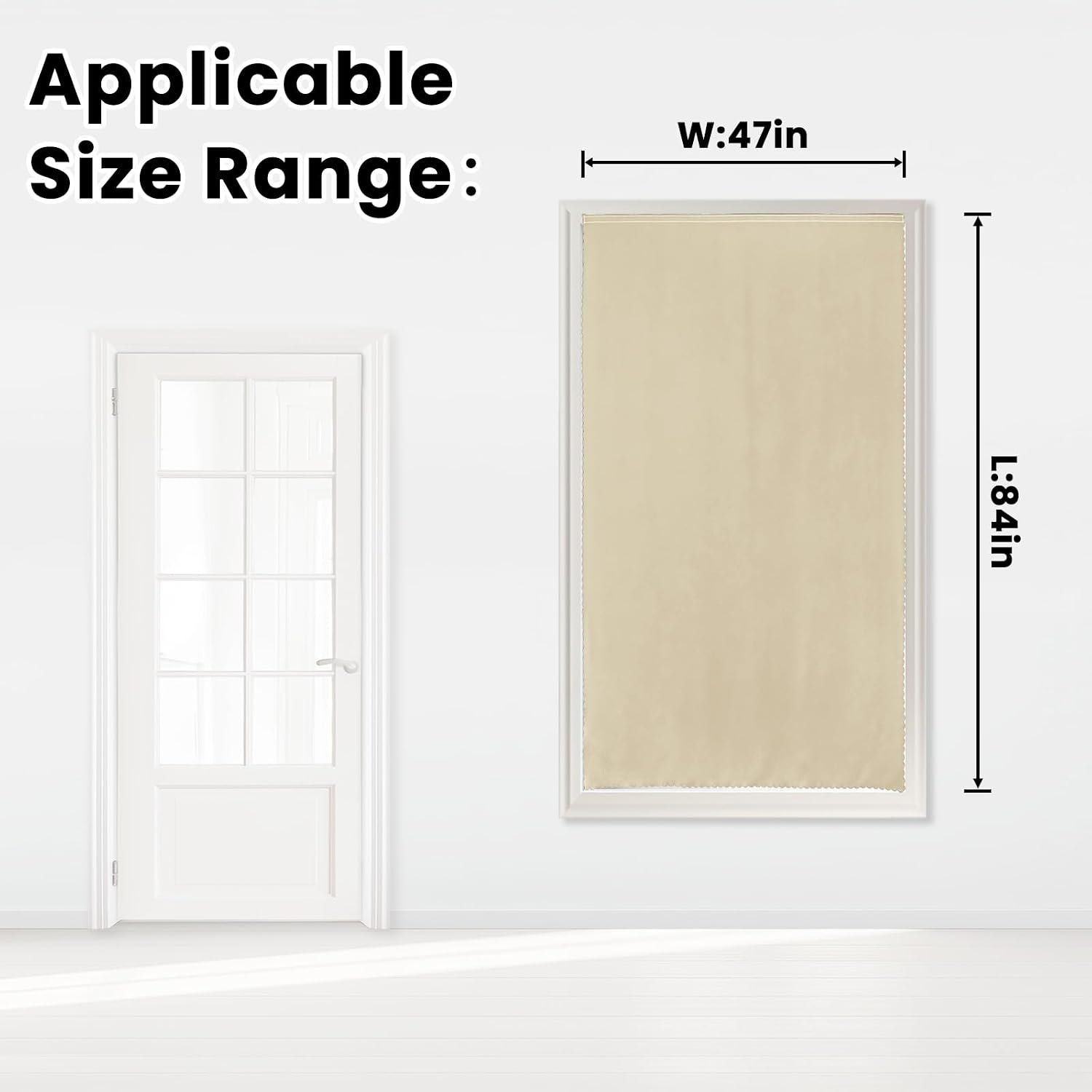 Self Adhesive Portable Blackout Curtains for Bedroom Easy to Install Window Thermal Lnsulated Kitchen Room Darkening Small Window…