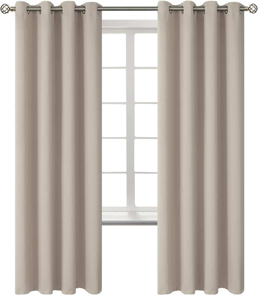 BGment Room Darkening Curtains 72 Inches Long - Grommet Thermal Insulated Drapes Window Treatment Curtains for Bedroom, 2 Panels, 52 x 72 I…