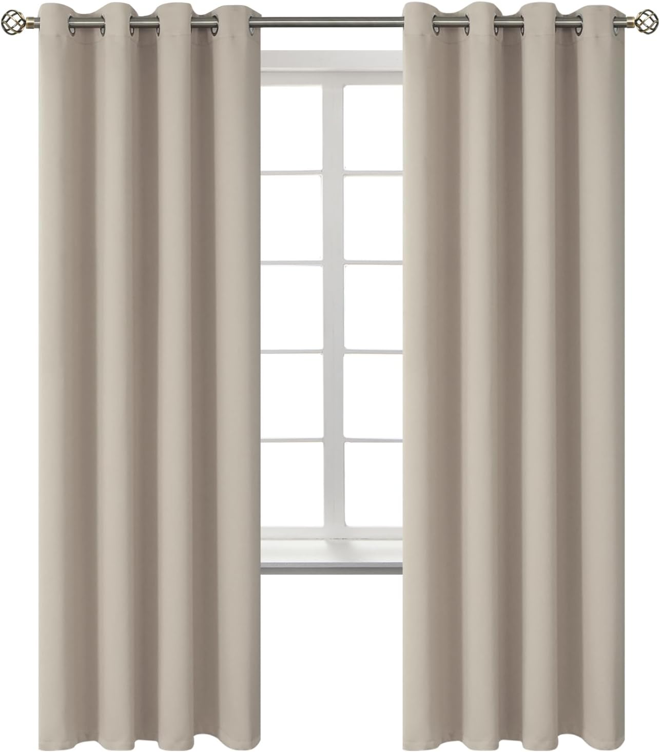BGment Room Darkening Curtains 72 Inches Long - Grommet Thermal Insulated Drapes Window Treatment Curtains for Bedroom, 2 Panels, 52 x 72 I…