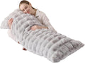 Animebody Luxury Shaggy Faux Fur Body Pillow, Fluffy Bed Pillow with Zipper Closure, Soft Decorative Plush Full Long Pillows, Fuzzy Hug Pillow…