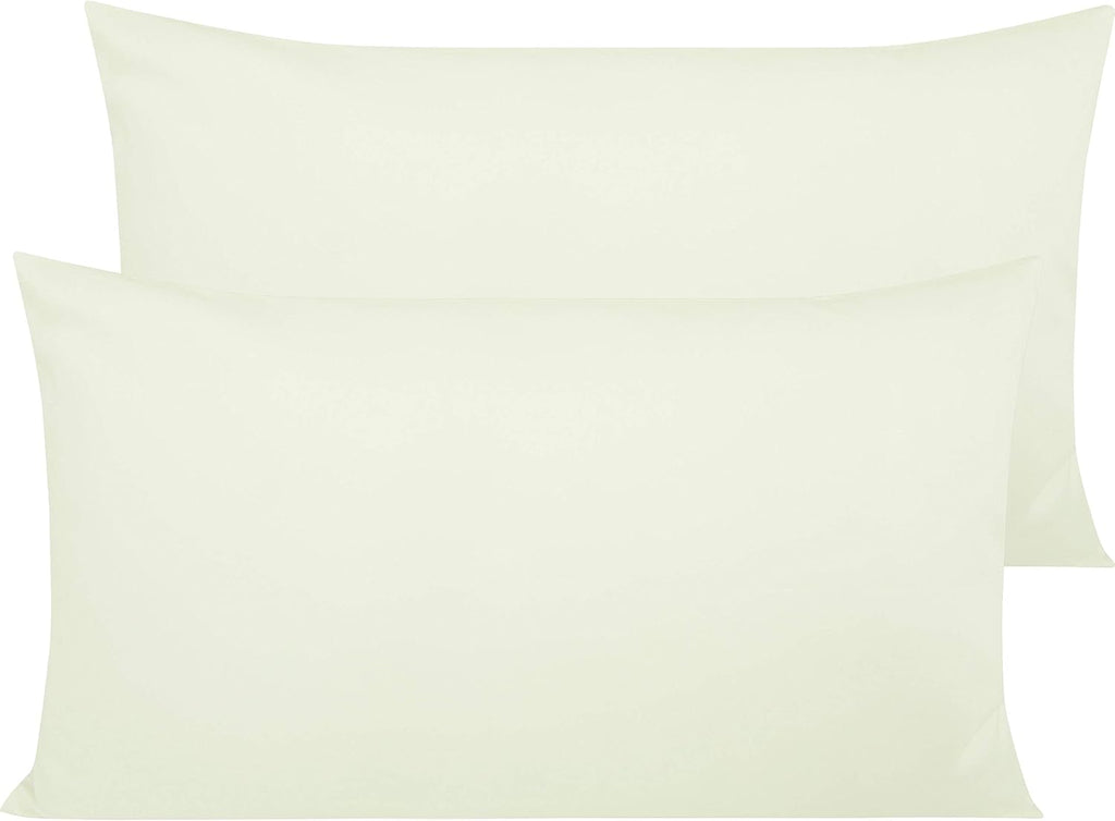 NTBAY Egyptian Cotton King Pillowcases - Set of 2, 500 Thread Count Cotton Pillowcases - Soft and Breathable Envelope Closure Pillow…