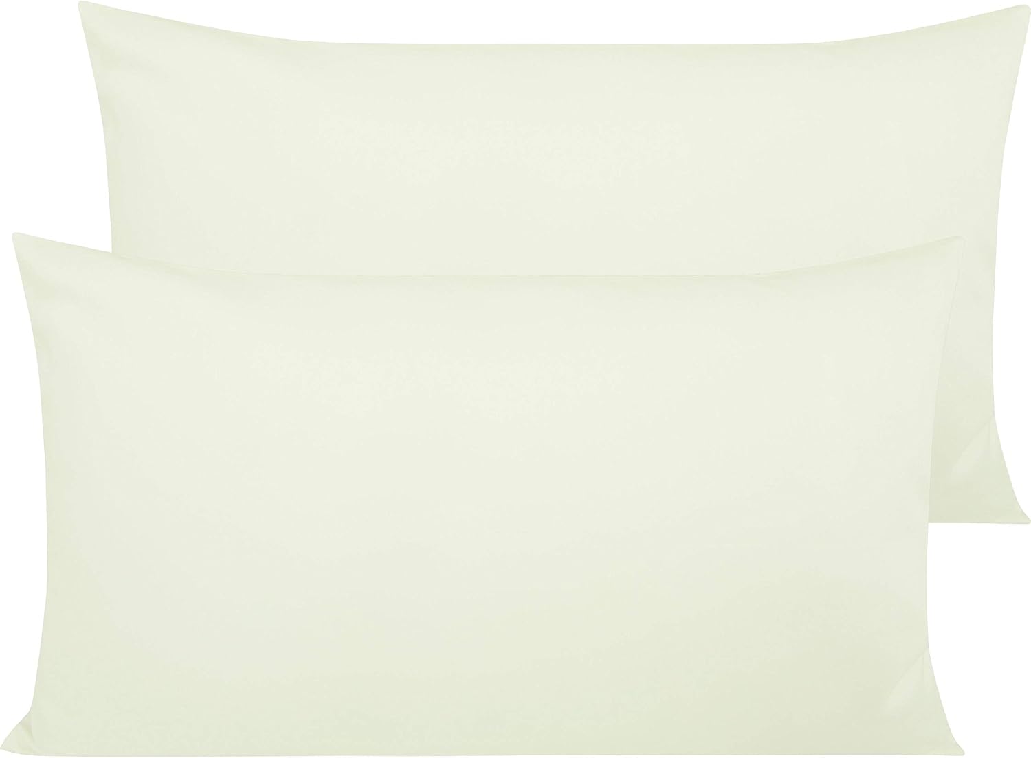 NTBAY Egyptian Cotton King Pillowcases - Set of 2, 500 Thread Count Cotton Pillowcases - Soft and Breathable Envelope Closure Pillow…
