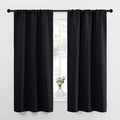 NICETOWN Black Out Curtain Panels for Kitchen - Energy Smart Decoration Thermal Insulating Blackout Drapes/Draperies for Small Window (2…