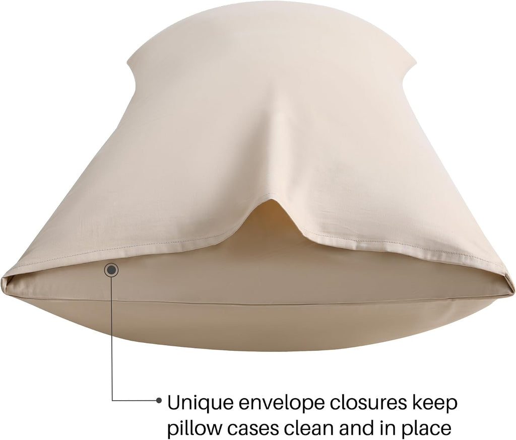 Oubonun 100% Cotton Body Pillowcase - 800 Thread Count/21x54, Moisture Absorbent and Breathable, Hotel Body Pillow Cover for All Seasons, B…