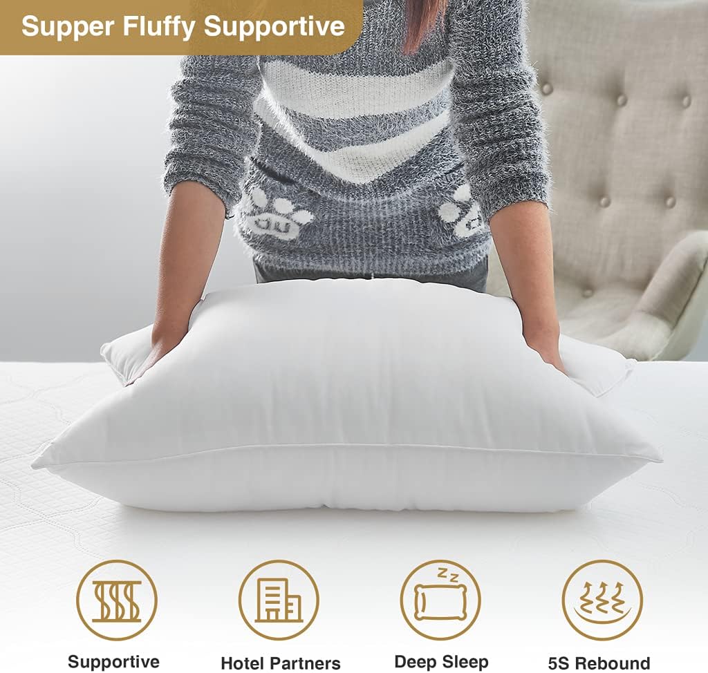 Acanva Bed Pillows for Sleeping, Cooling Hotel Quality with Premium Soft 3D Down Alternative Fill for Back, Stomach or Side Sleepers…