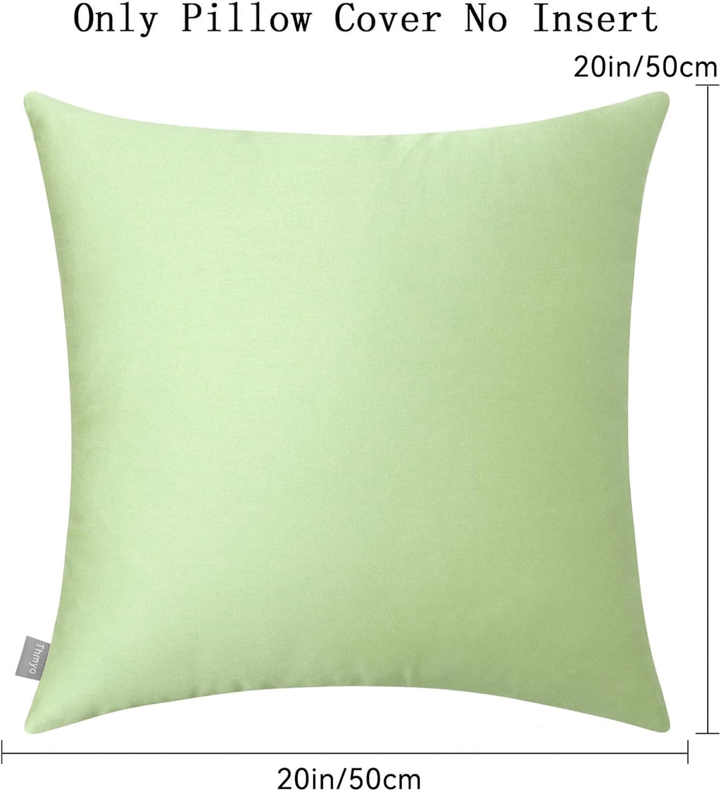 Thmyo 4-Pack 100% Cotton Comfortable Solid Decorative Throw Pillow Case Square Cushion Cover Pillowcase DIY Sublimation Blank Pillow Covers…