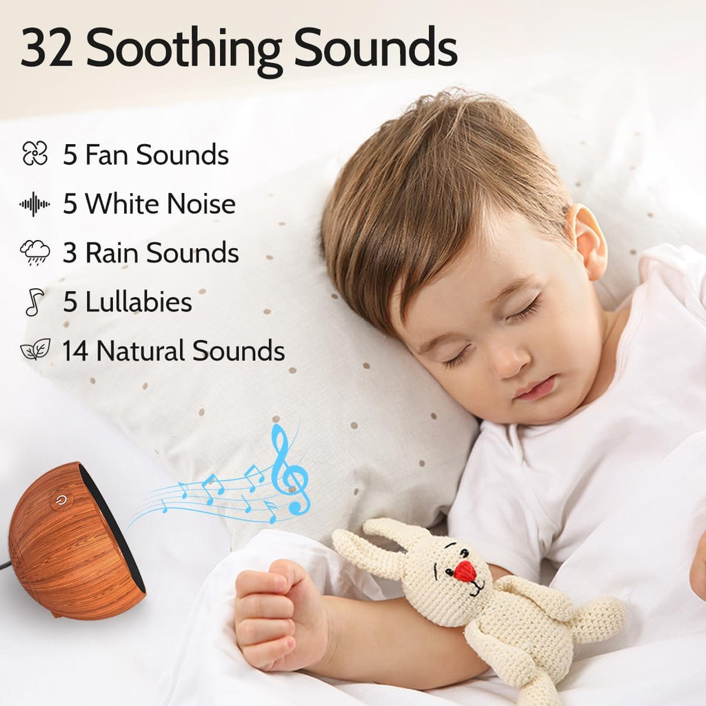 White Noise Machine Sleep Sound Machine with 32 Soothing Sounds Loud Brown Noise Machine with 36 Volume Levels 4 for Baby Kid Adults…