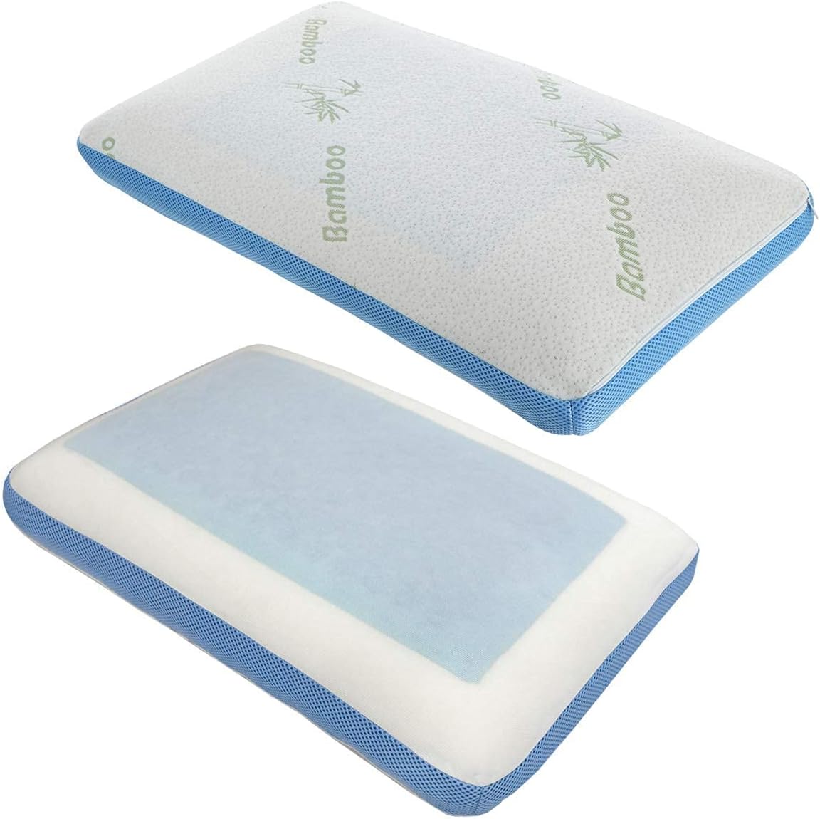Comfythomegoods Cervical Pillow Cooling Orthopedic Memory Foam Pillows for Back Stomach Side Sleeper - Sleeping Travel Neck Gusseted Bed Pi…