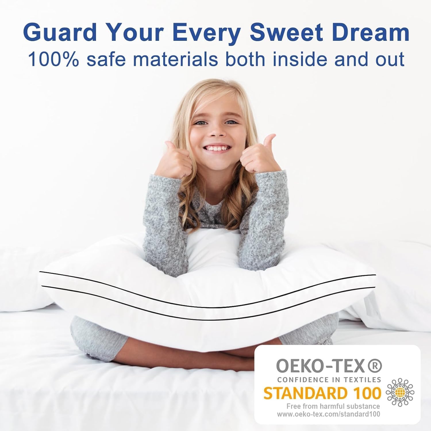 Chokit Pillows King Size Set of 4, Fluffy and Supportive 7D Down Alternative Bed Pillows, Luxury Soft Hotel Quality Gusseted Pillow for Sid…