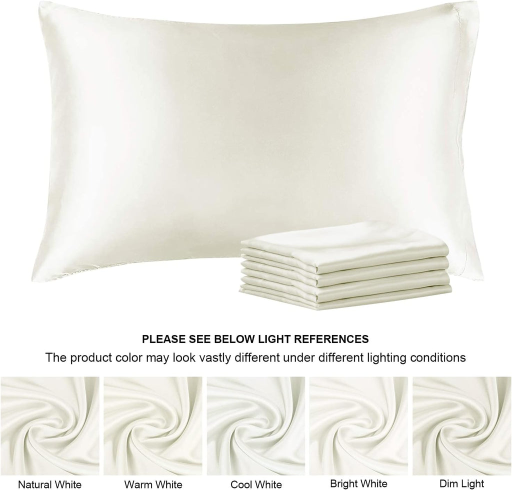 Bedelite Satin Pillowcase for Hair and Skin, Super Soft Similar to Silk Pillow Cases 4 Pack with Envelope Closure, Cooling Pillowcases for…