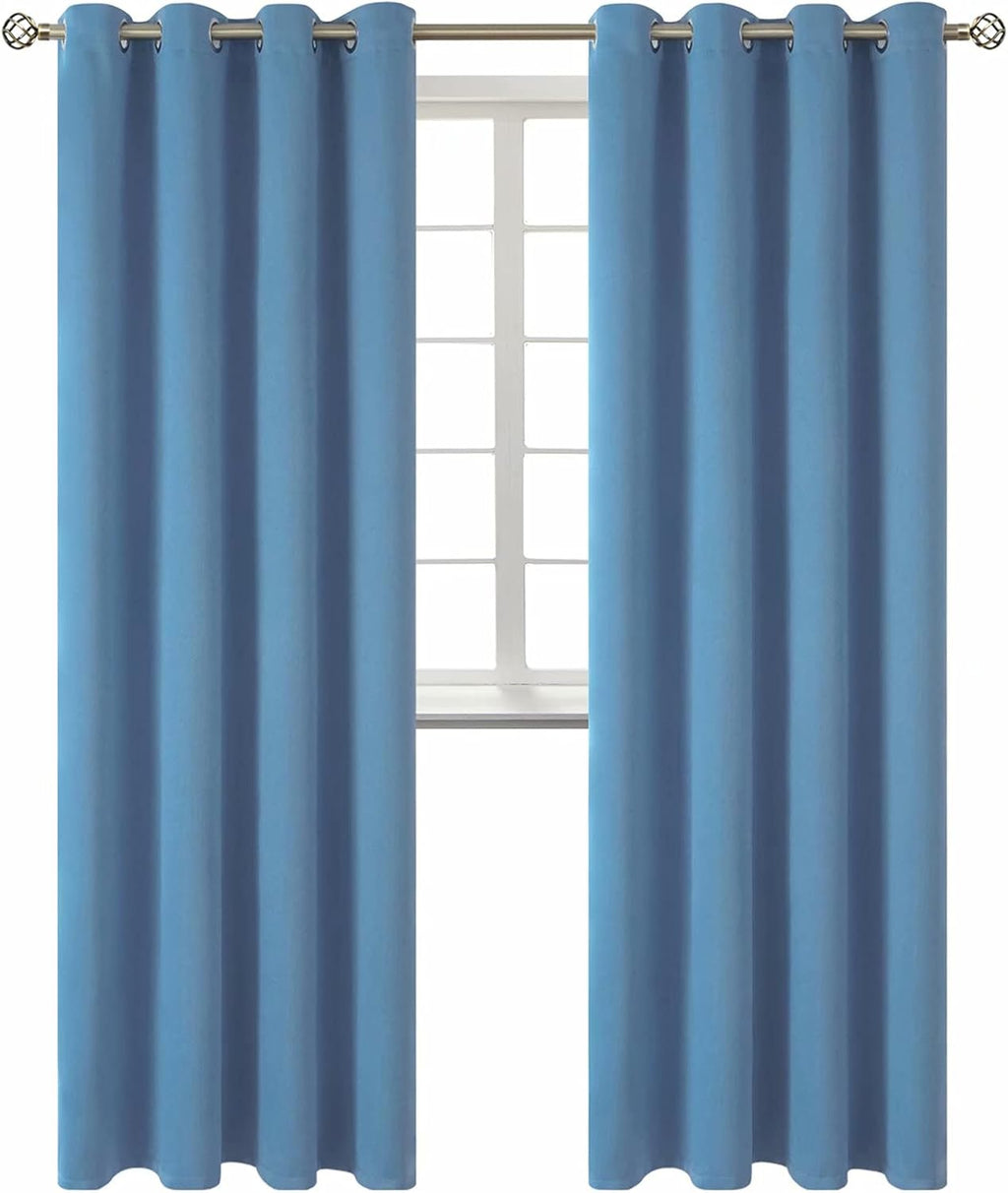 BGment Blackout Curtains for Bedroom - Grommet Thermal Insulated Room Darkening Curtains for Living Room, Set of 2 Panels (52 x 95 Inch, Fa…