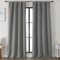 Simplebrand Light Grey Blackout Curtains for Bedroom 96 Inches Long 2 Panels, Solid Thermal Insulated, Energy Saving Living Room Window Tre…