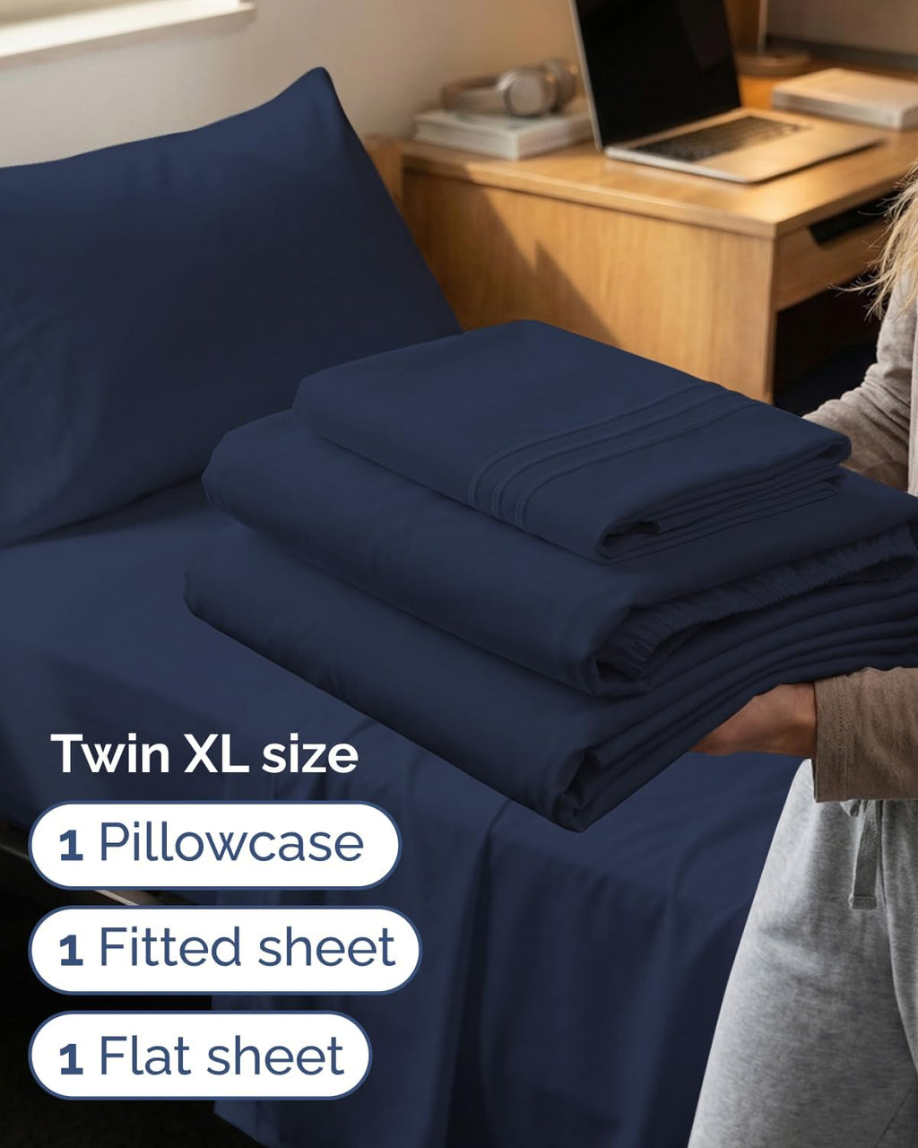 Twin XL Size 3 Piece Sheet Set - Comfy Breathable & Cooling Sheets - Hotel Luxury Bed Sheets for Women & Men - Deep Pockets, Easy-Fit…