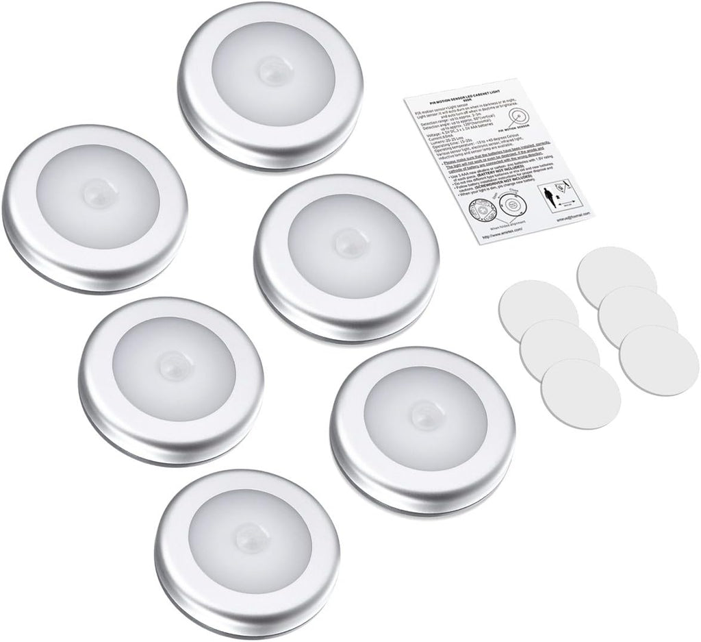 AMIR Upgraded 3.15” Motion Sensor Light, Cordless Battery-Powered LED Night Light, Stick-Anywhere Closet Lights Stair Lights, Safe Lights…