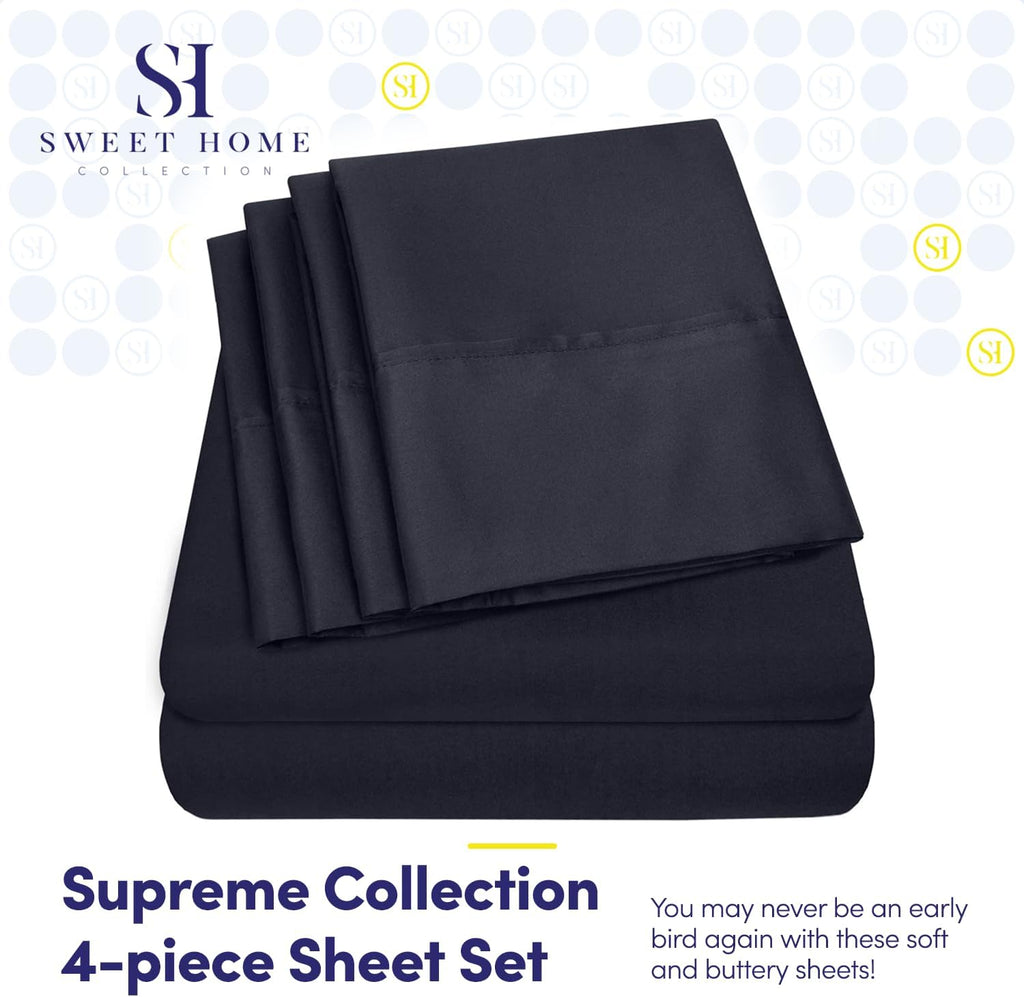 Twin Size Bed Sheets - 4 Piece 1500 Supreme Deluxe Collection Deep Pocket Ultra Soft Twin Sheet Set Bedding - 1 EXTRA PILLOW CASES, GREAT…