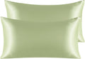 Ntbay 2 Pack Satin King Pillowcases for Hair and Skin, Luxurious and Silky Pillow Cases with Envelope Closure, 20x40 Inches, Sage Green 2 P…