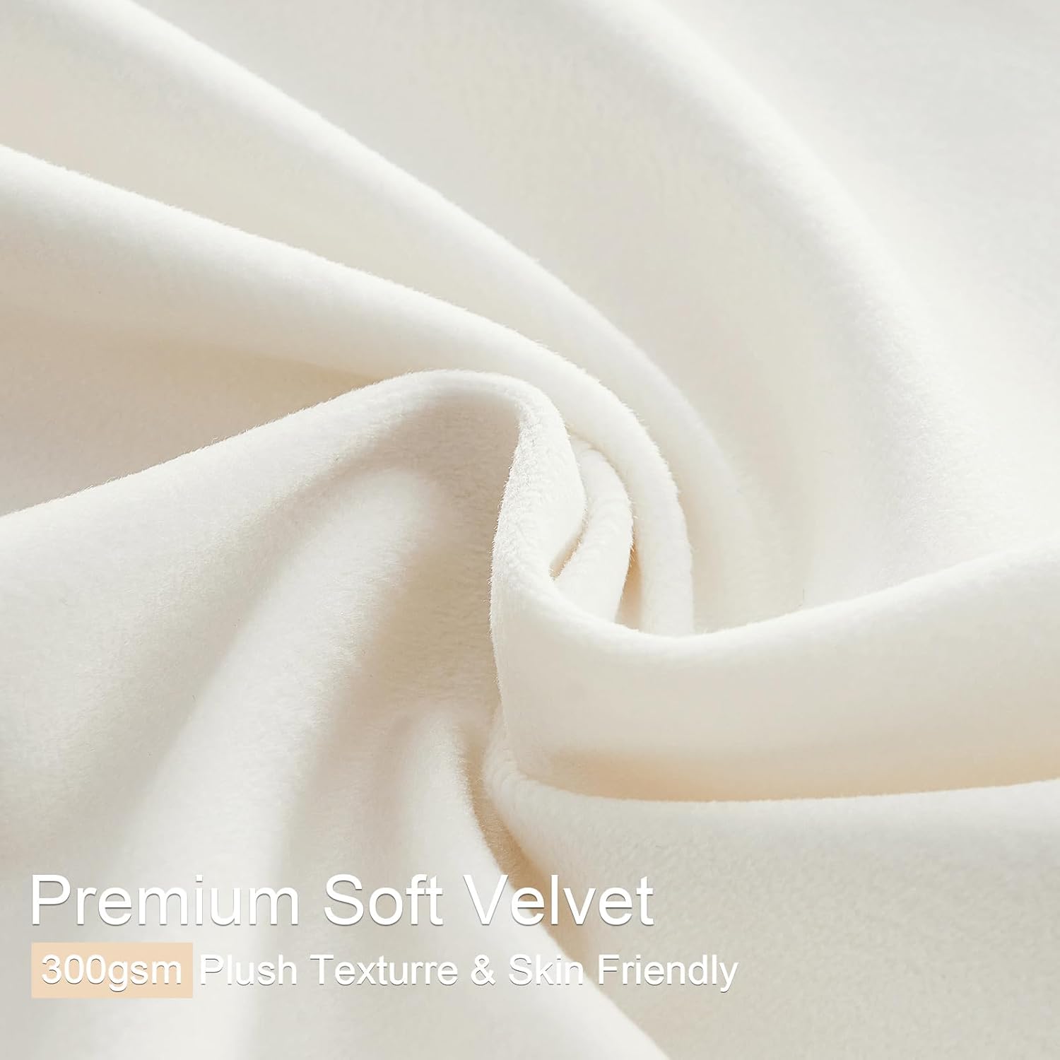 Drapenova 96 Inch Long Velvet Pinch Pleated Curtains for Living Room/Bedroom Ivory Modern Elegant Room Darkening Soundproof Thermal…