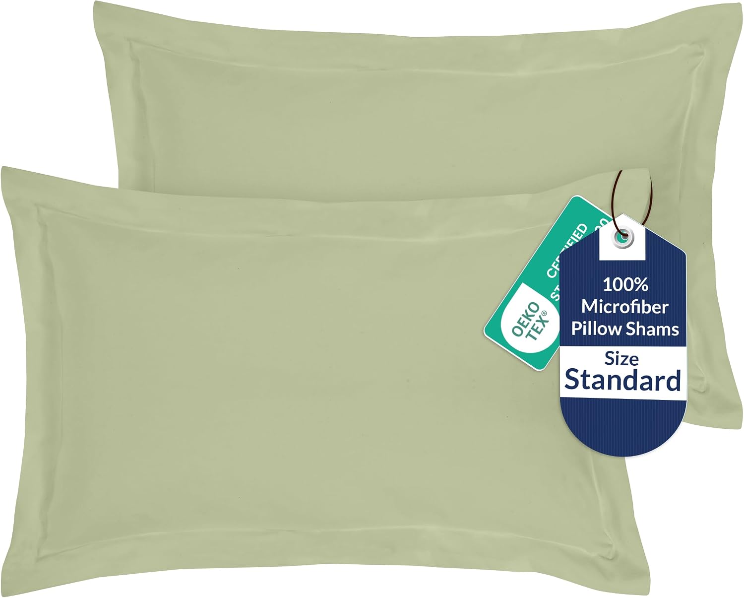 Royalelinens Royale Linens Pillow Shams 2 Pack Standard Size 20x26 Inch - 1800 Microfiber - Bed Pillow Shams, Wrinkle Resistant Super Soft…