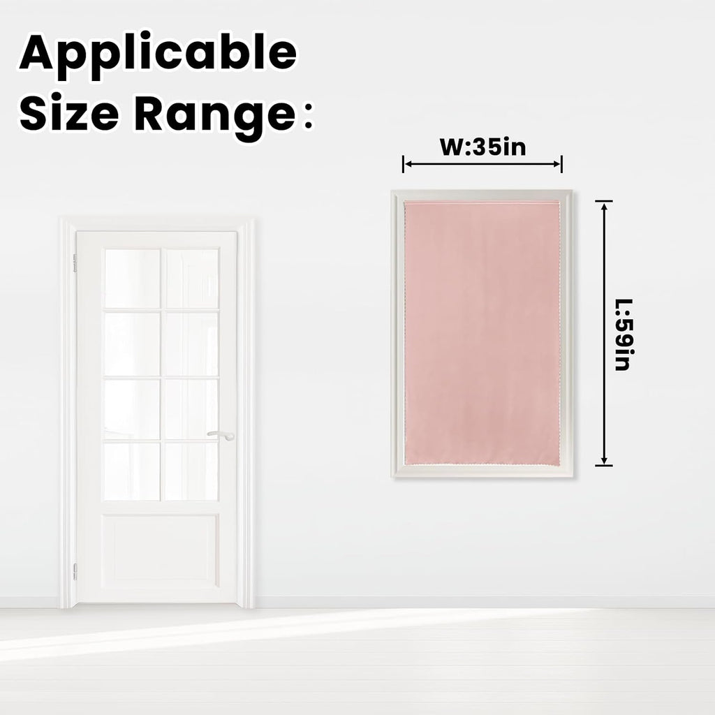 Self Adhesive Blackout Curtains- Stick on Curtains Shades Window Blinds Curtains No Rod Needed Easy to Hang Curtain, Use for Bedroom…