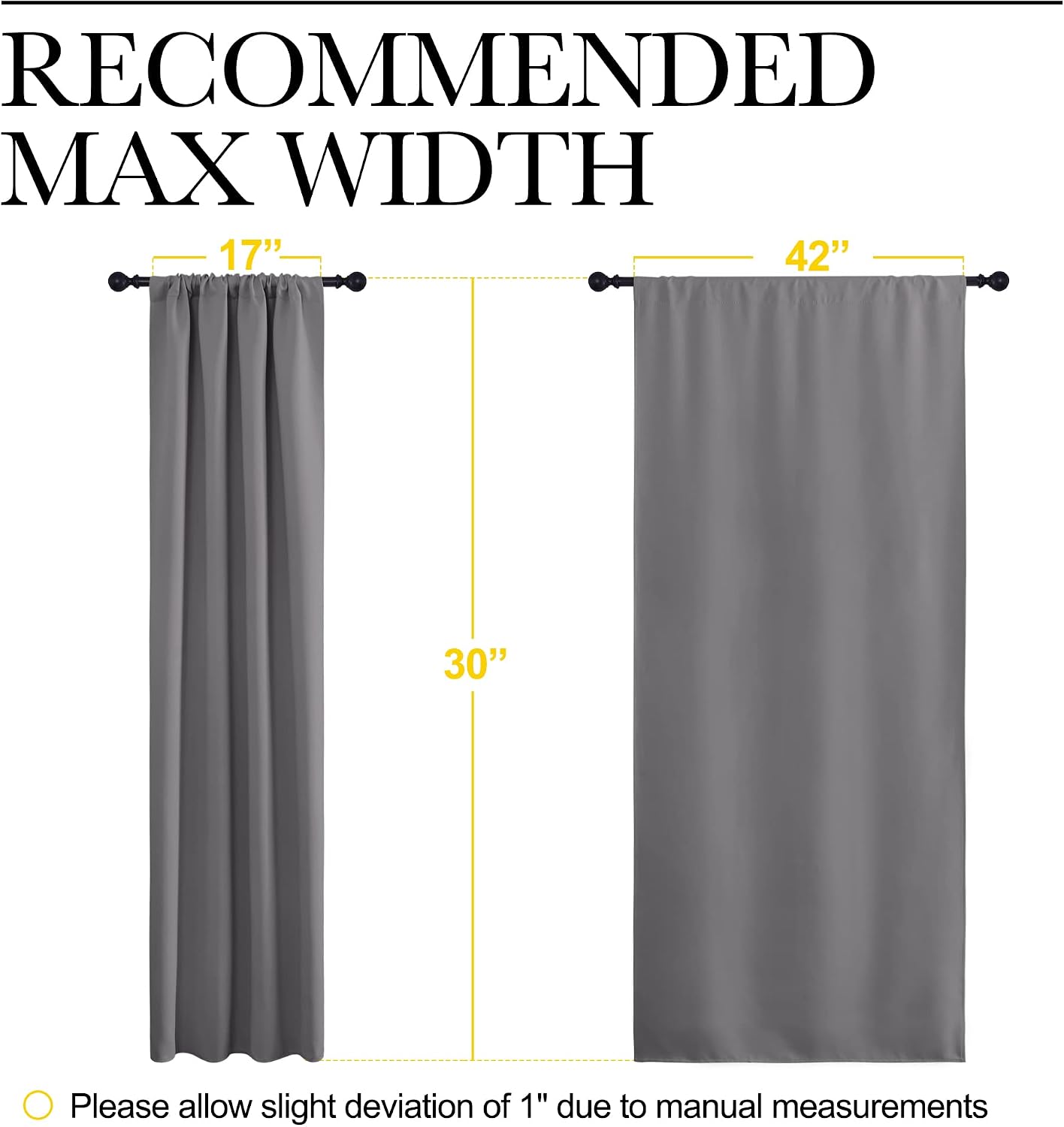NICETOWN RV Bunk Curtains, Grey Kitchen Window Curtains Over Sink, Thermal Insulated Rod Pocket Blackout Blinds & Drapes for Small…