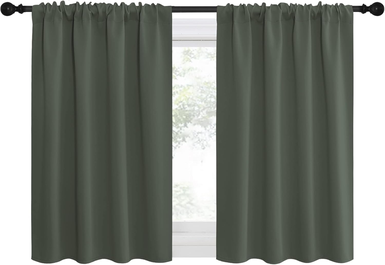 NICETOWN Bedroom Curtains Blackout Draperies - All Season Thermal Insulated Solid Rod Pocket Top Blackout Curtains/Drapes for Kid's Room…