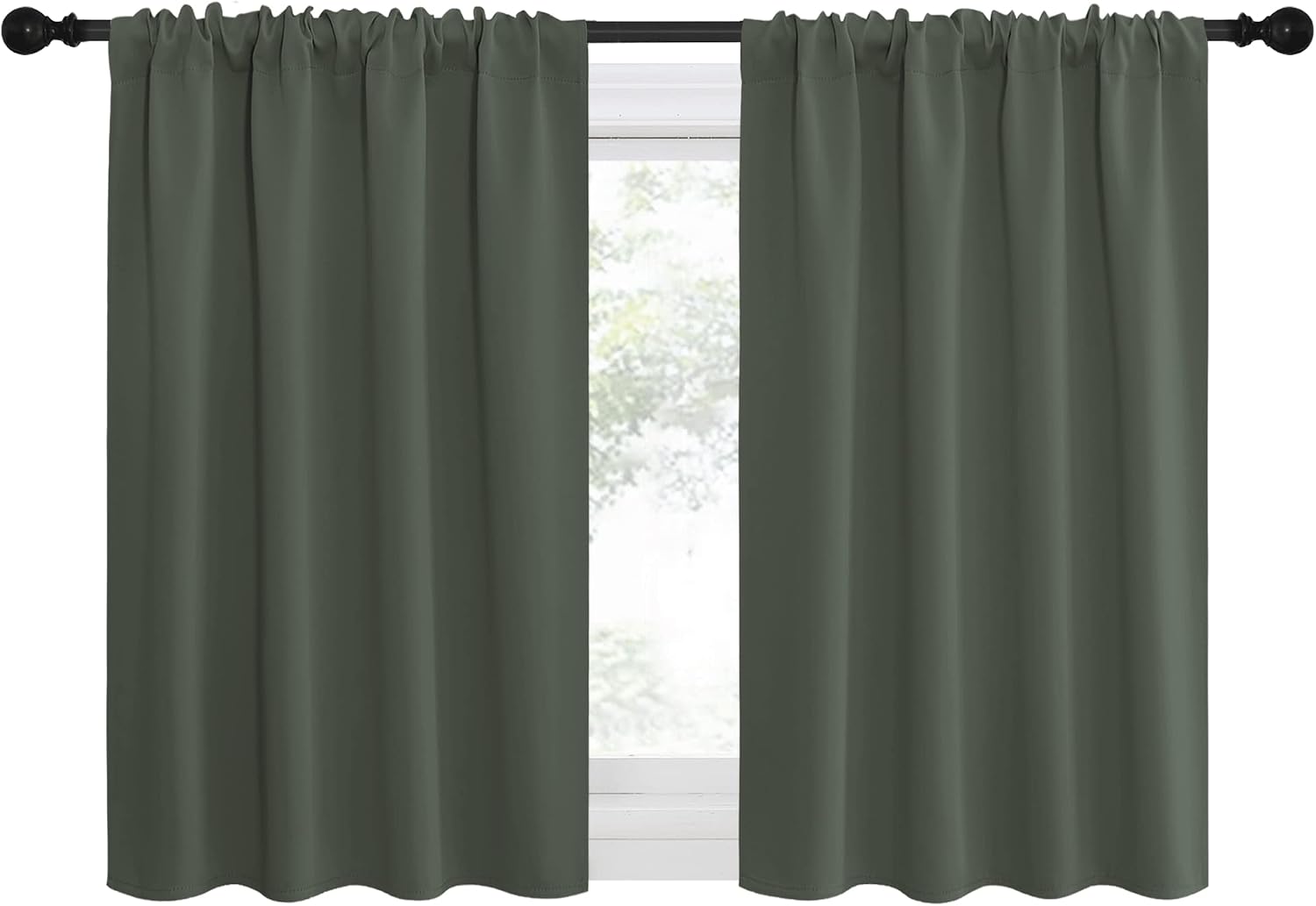 NICETOWN Bedroom Curtains Blackout Draperies - All Season Thermal Insulated Solid Rod Pocket Top Blackout Curtains/Drapes for Kid's Room…