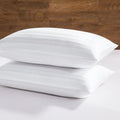 Downluxe Goose Feather and Down Pillows - Hotel Collection Feather Pillows Set of 2 for Back, Stomach or Side Sleepers, King Size (20"x36")…