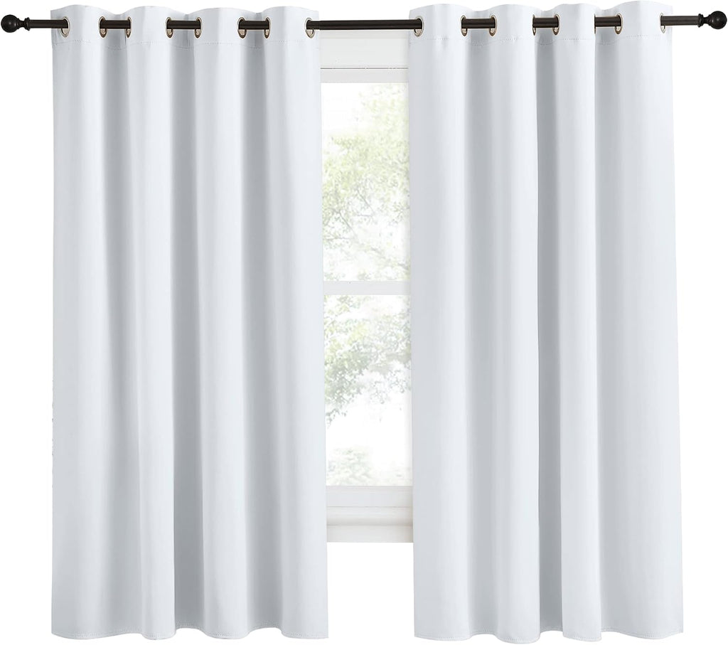NICETOWN Room Darkening Window Curtain Panel, 55x68 inches, 1 Pack, Cloud Grey Color, Solid Thermal Insulated Blind Privacy Drape for…