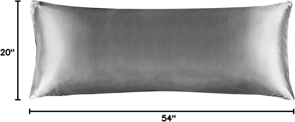Bedelite Satin Body Pillow Cover, Super Soft and Cooling Body Pillow Pillowcase for Hair and Skin, Breathable Silky Full Long Pillowcase Co…