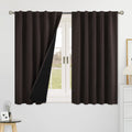 BGment Brown Blackout Curtains for Bedroom Windows, 42 x 40 Inch Curtains Thermal Insulated Blackout Soundproof Double Layer Room…