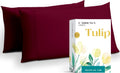 Carressa Linen 100% Egyptian Cotton Standard/Queen Size Pillow Cases Set of 2-800 Series Tulips Collection Queen Pillow Cover for…