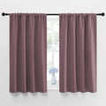 NICETOWN Blackout Curtains for Bedroom, Home Decorations Thermal Insulated Solid Rod Pocket Blackout Drapes for Cafe (Dry Rose, One Pair…