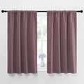 NICETOWN Blackout Curtains for Bedroom, Home Decorations Thermal Insulated Solid Rod Pocket Blackout Drapes for Cafe, Nursery (Dry Rose…