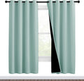 Nicetown 100% Blackout Window Curtain Panels, Full Light Blocking Drapes with Black Liner for Nursery, 72-inch Drop Thermal Insulated Drape…