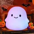 Rytinazzz Halloween Ghost Night Light, Color-Changing & 50-Hour Battery, Spooky-Cute Squishy Lamp for Kids, USB Rechargeable with Timer, Ha…