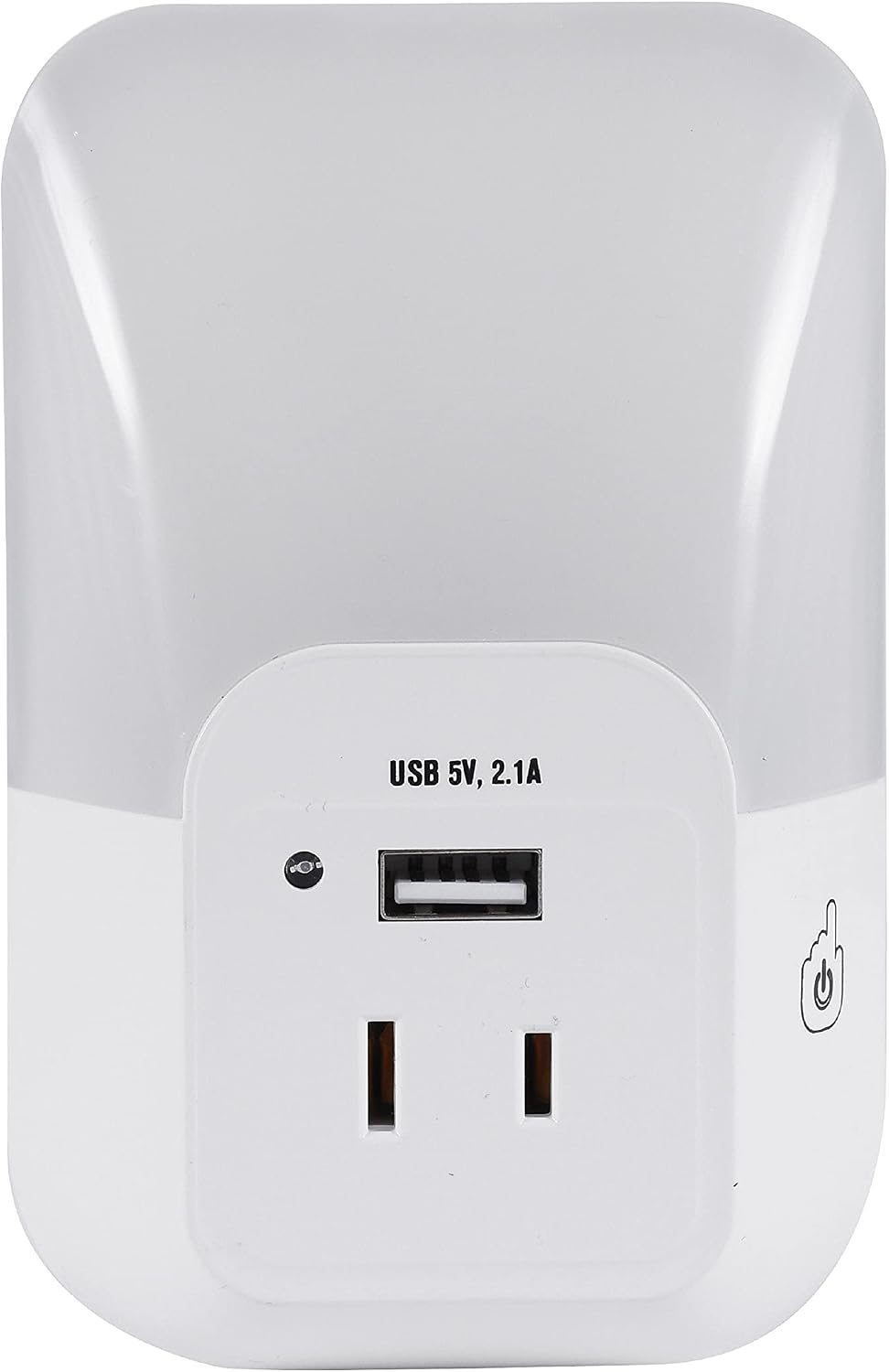 LEDVANCE Sylvania LED Night Light with USB Port and Socket, 3-Color Select, Frosted, 3000K, 5 Lumens, Cool White - 3 Pack (64991)