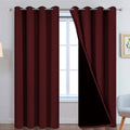 Yakamok Completely Blackout Curtains 2 Thick Layers Thermal Insulated Drapes for Bedroom, Room Darkening Panels for Living Room(52Wx96L, Bu…