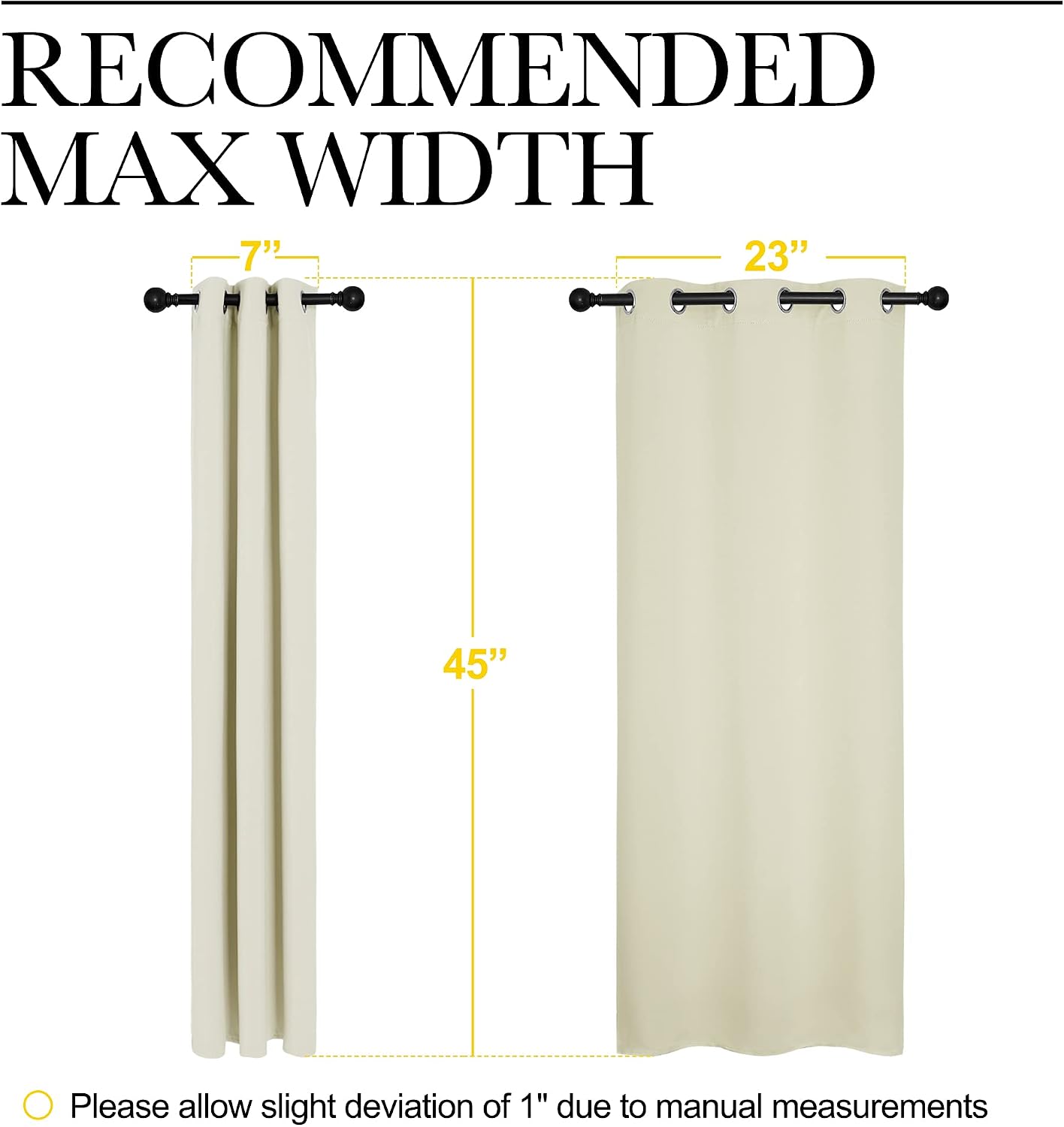NICETOWN Room Darkening Curtain Panels for Living Room, Thermal Insulated Grommet Room Darkening Draperies/Drapes for Window (Beige, 2…