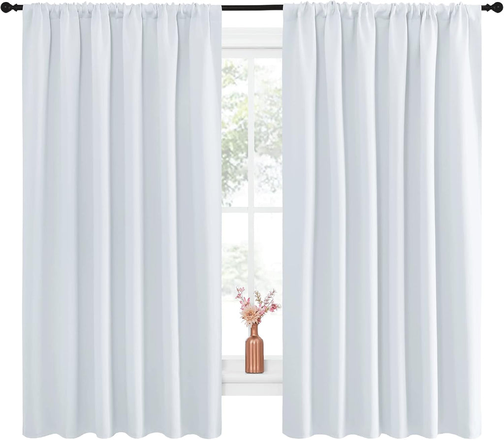 NICETOWN Bedroom Window Curtain Panels - Window Treatment Thermal Insulated Rod Pocket Room Darkening Curtains/Drapes for Patio Door…