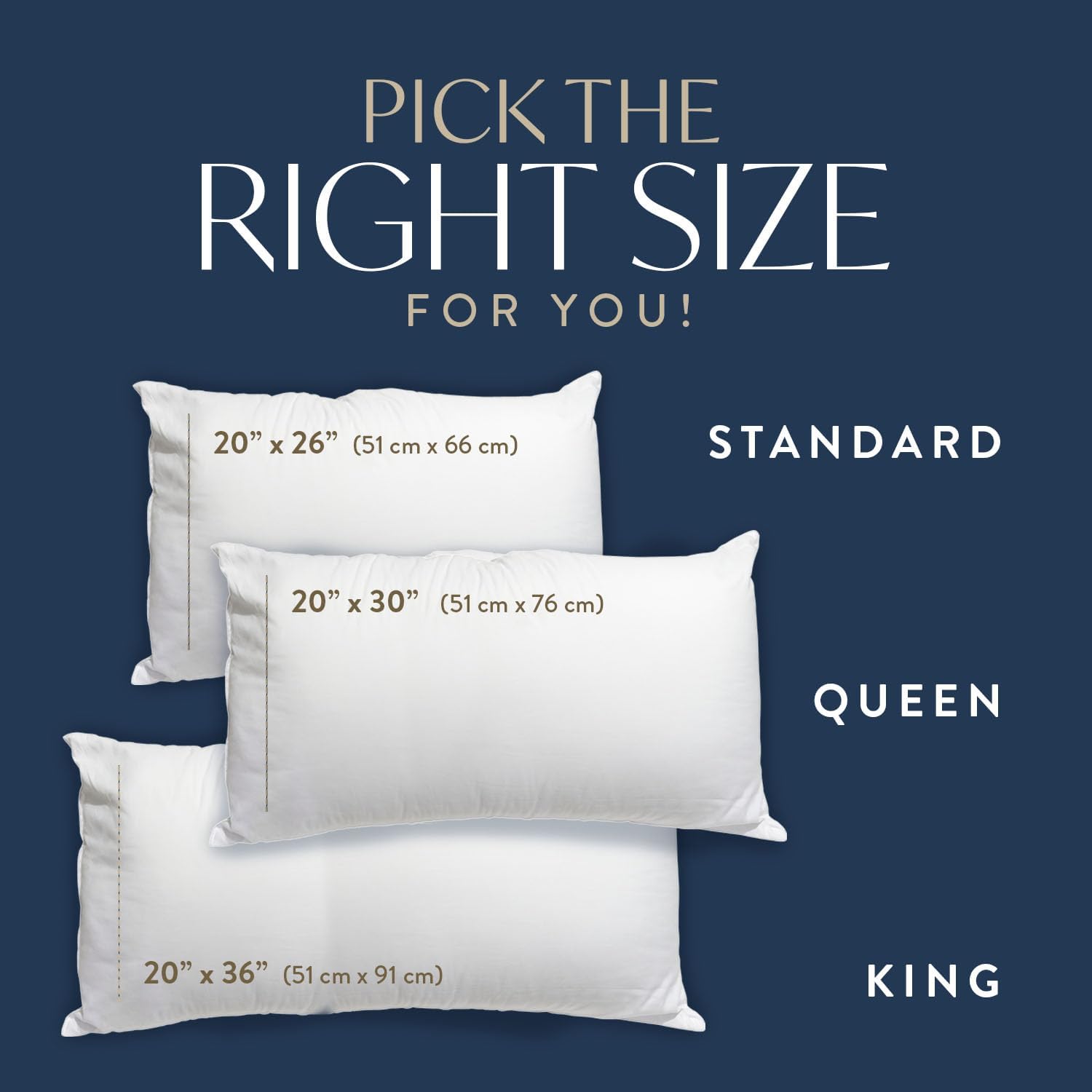 Digital Decor 100% Cotton Luxury Hotel Pillows Standard Size Set of 2, Cooling Hypoallergenic Down Alternative Pillows for Sleeping, Firm…