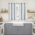 YoungsTex Room Darkening Curtains 45 Inch Length for Kitchen Windows - Short Thermal Insulated with Grommet Blackout Window Drapes for Bedr…