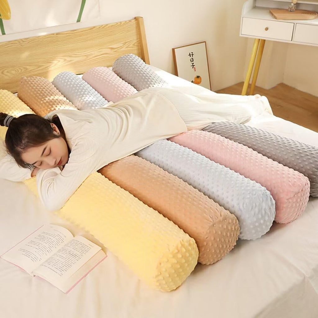 Long Round Body Support Pillow for Neck Leg Soft Cylinder Cervical Roll Neck Pillows with Removable Washable Cover Full Body Pillow 39 in…